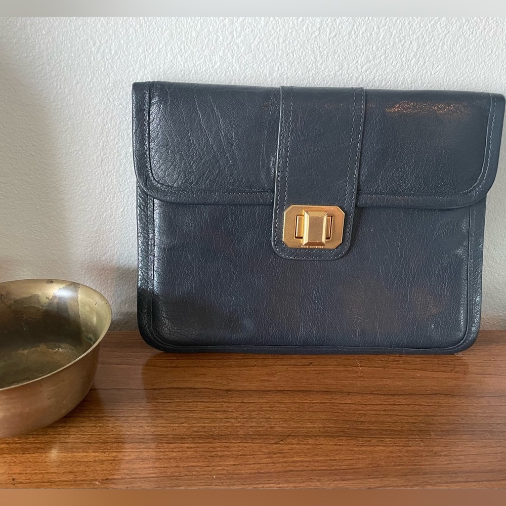 Juicy Couture Blue Leather Clutch‎